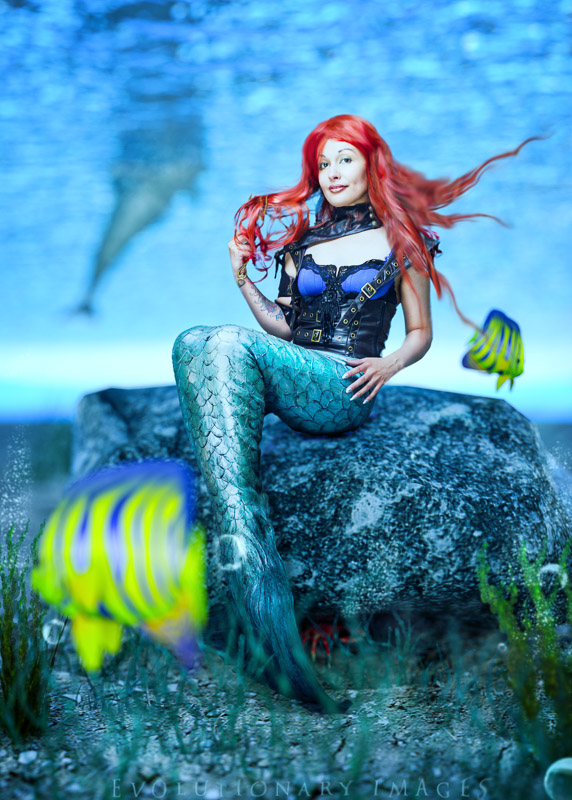 Fantasy mermaid under the sea